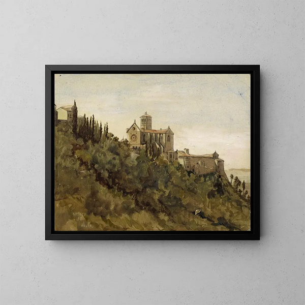 La colline d'Assise - Arthur Joseph Gueniot — oprawiony obraz na ścianie
