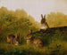Zające na kłodzie - Arthur Fitzwilliam Tait — widok dzieła