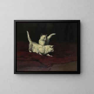 Arthur Heyer - Ktzchen beobachten einen Kfer.webp