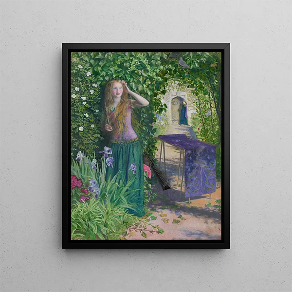Belle Rosamund - Arthur Hughes — oprawiony obraz na ścianie
