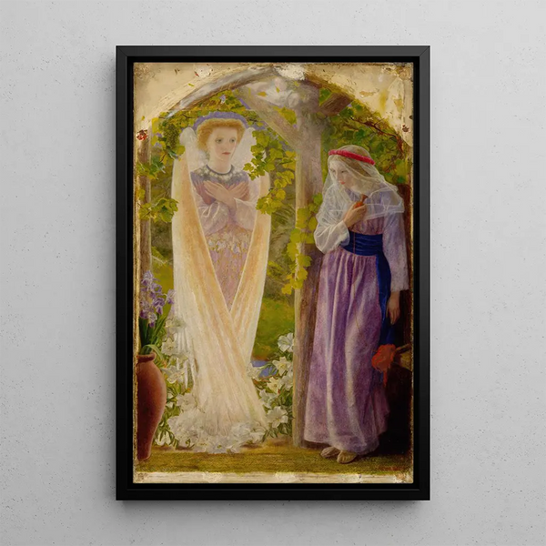 Zwiastowania - Arthur Hughes — oprawiony obraz na ścianie