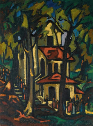 Arthur Segal - Procession Madonna of the fountain.webp