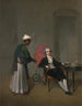 Portret dżentelmena, prawdopodobnie Williama Hickeya, oraz służącego indyjskiego - Arthur William Devis — widok dzieła