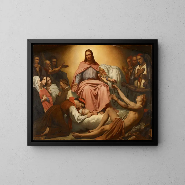 Chrystus Pocieszyciel - Ary Scheffer — oprawiony obraz na ścianie