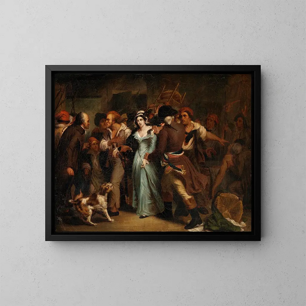 L'Arrestation de Charlotte Corday - Ary Scheffer — oprawiony obraz na ścianie