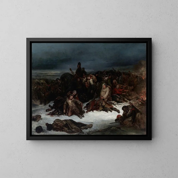"La retraite de l'armée de Napoléon de Russie en 1812" - Ary Scheffer — oprawiony obraz na ścianie