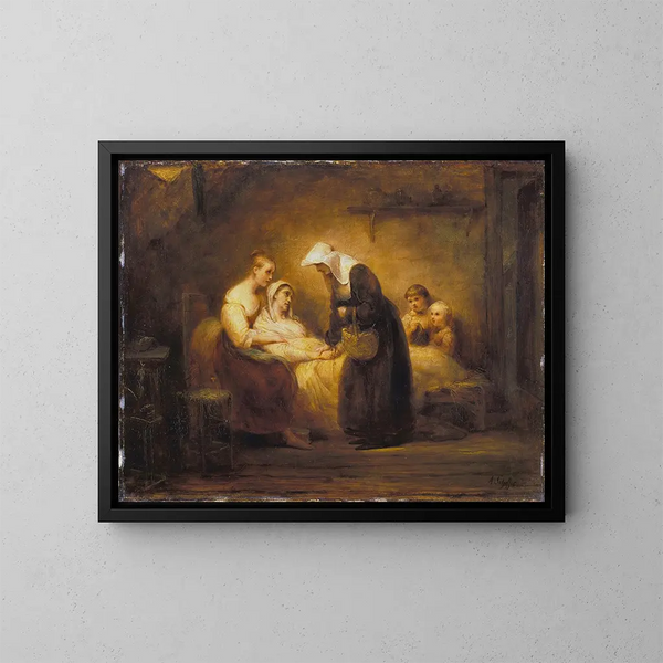 Siostra Miłosierdzia - Ary Scheffer — oprawiony obraz na ścianie