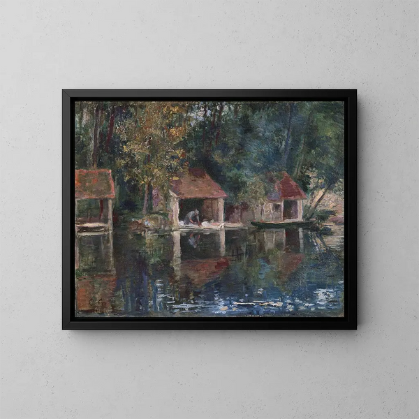 Lavoir w Grez-sur-Loing - Asai Chū — oprawiony obraz na ścianie