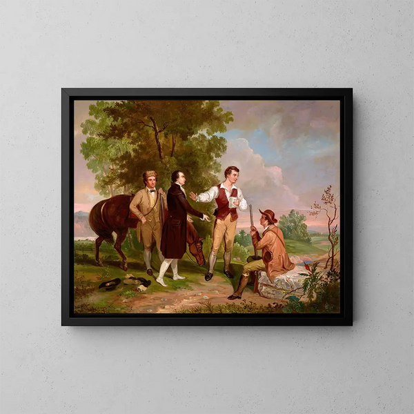 La capture du major André - Asher Brown Durand — oprawiony obraz na ścianie