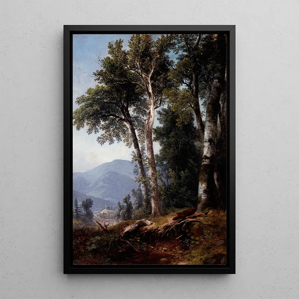pejzaż z drzewami - Asher Brown Durand — oprawiony obraz na ścianie