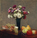 Chryzantemy i owoce na stole - Henri Fantin-Latour — widok dzieła