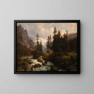 August Behrendsen - Dale in the High Alps at Gastein.webp