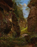 Gorge rocheuse dans l'Uttewalder Grund en Suisse saxonne - August Heinrich — widok dzieła