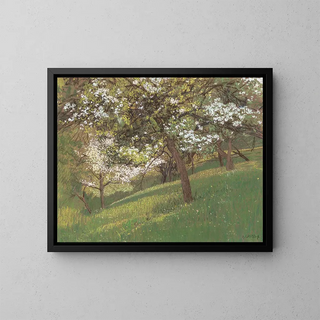 August Ignaz Grosz - Blooming orchard.webp