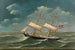 Brig Hermine von Ueckermünde pod dowództwem kapitana R. Francka - August Lasczky — widok dzieła