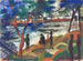 Rybak nad brzegiem rzeki - August Macke — widok dzieła