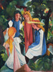 Cztery dziewczynki - August Macke — widok dzieła