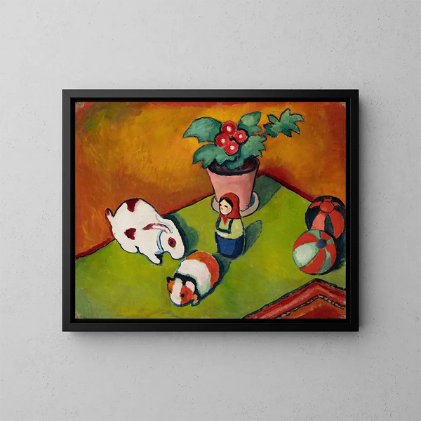 Les jouets de Little Walter - August Macke — oprawiony obraz na ścianie