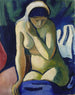 Nagie dziewczyna z chustą - August Macke — widok dzieła