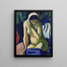 Nagie dziewczyna z chustą - August Macke — oprawiony obraz na ścianie