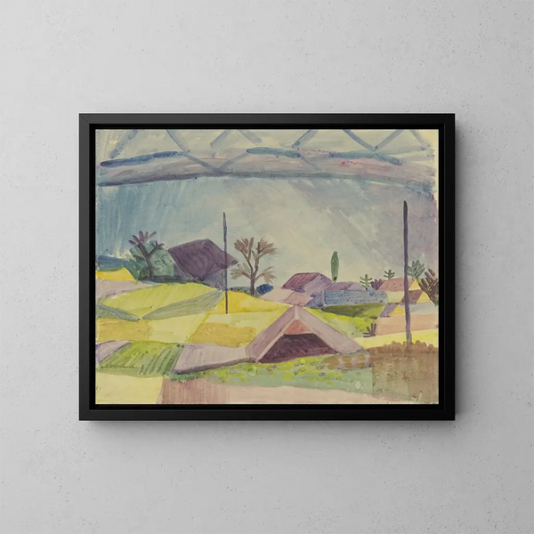 Widok na Hilterfingen - August Macke — oprawiony obraz na ścianie