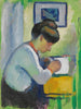 Kobieta pisząca - August Macke — widok dzieła