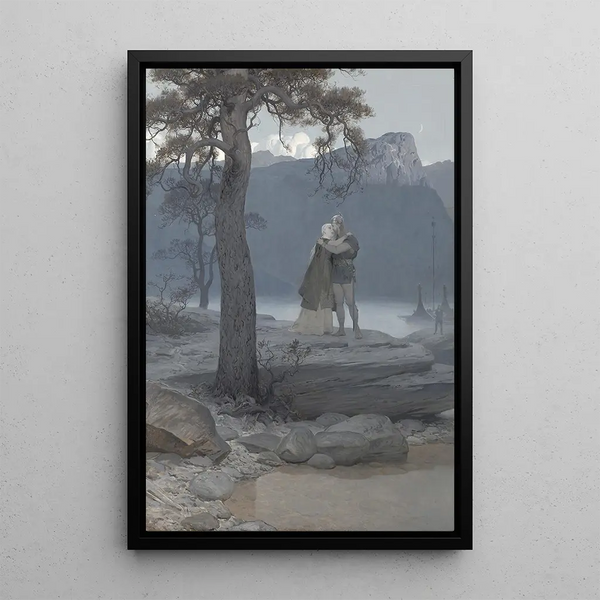 L'Adieu - August Malmström — oprawiony obraz na ścianie
