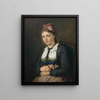 Dziewczyna z Czarnogóry - August Müller — oprawiony obraz na ścianie