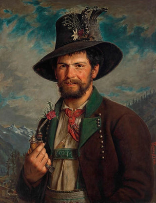 August Pezzey the elder - Tiroler Bauer in Stubaier Tracht.webp