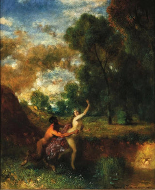 Un faune et une nymphe - August Richard Zimmermann — widok dzieła