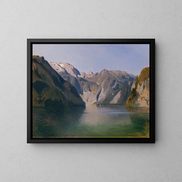 Widok na Königssee - August Schaeffer von Wienwald — oprawiony obraz na ścianie
