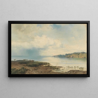 August Schaeffer von Wienwald - Pferde an der Kste.webp