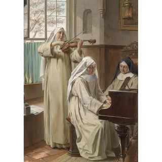 Muzyka w klasztorze - August Wilhelm Roesler — widok dzieła