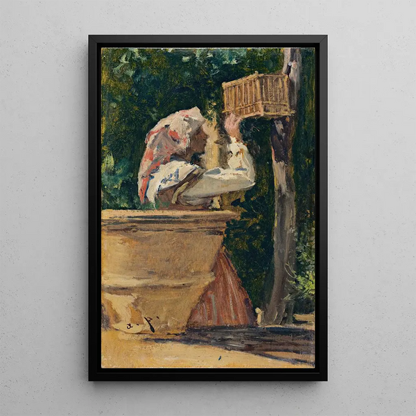 Reprodukcja obrazu La cage à oiseaux - August von Pettenkofen