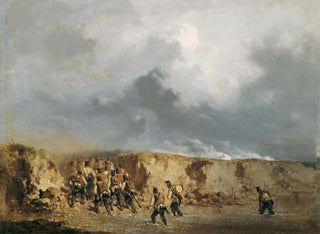 August von Pettenkofen - sterreichische Soldaten eine Furt berschreitend.webp