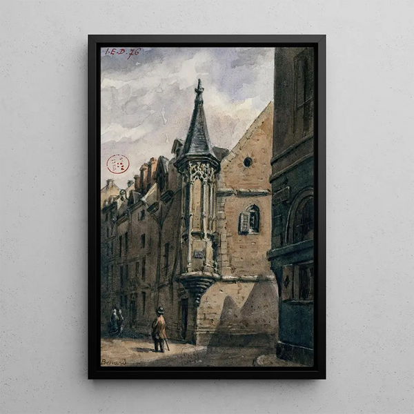 Reprodukcja obrazu Hôtel de Schomberg przy ulicy Jean Tison - Auguste Sébastien Bénard