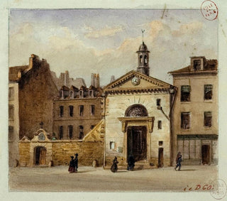 AugusteSbastien Bnard - La chapelle SaintJean et lentre du cimetire SaintEustache.webp