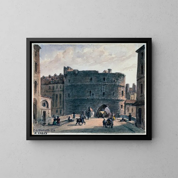 Le petit Châtelet - Auguste Sébastien Bénard — oprawiony obraz na ścianie