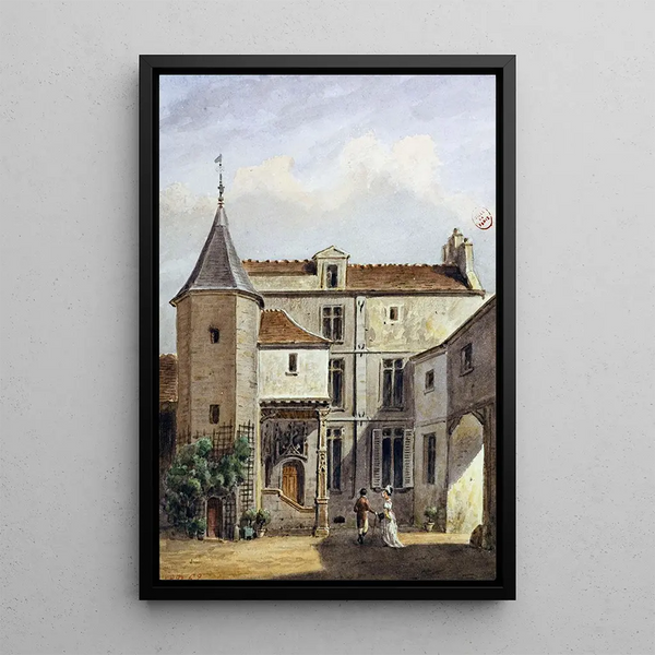 Maison dite de Saint-Louis rue des Marmousets Saint Marcel - Auguste Sébastien Bénard — oprawiony obraz na ścianie