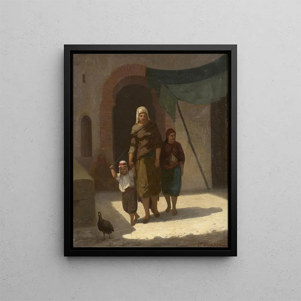 Auguste Bouchet - Famille orientale rabattant un volatile.webp