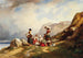 Lavandières au lac de montagne - Auguste Delacroix — widok dzieła