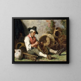 Le vannier - Auguste Dutuit — oprawiony obraz na ścianie