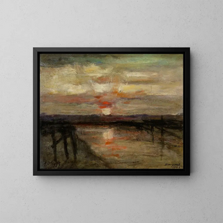 Auguste Oleffe - Sunset in Nieuwpoort.webp