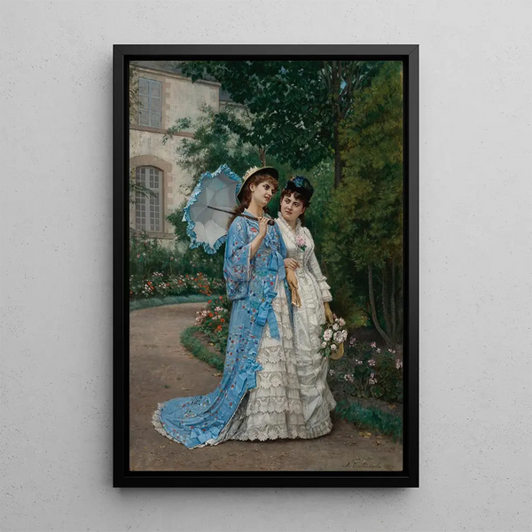 Reprodukcja obrazu Spacer po ogrodzie - Auguste Toulmouche