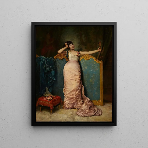 Auguste Toulmouche - Admiring her looks.webp
