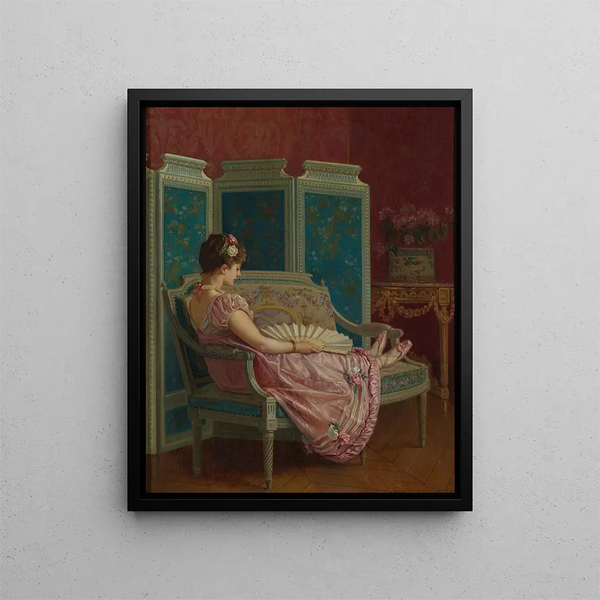 Bezużyteczne myśli - Auguste Toulmouche — oprawiony obraz na ścianie