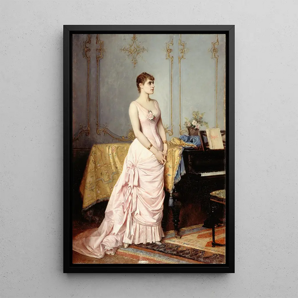 Portret Rose Caron 1857-1890 śpiewaczki - Auguste Toulmouche — oprawiony obraz na ścianie