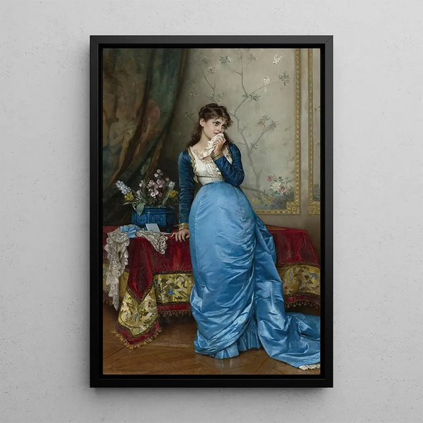 La Lettre - Auguste Toulmouche — oprawiony obraz na ścianie