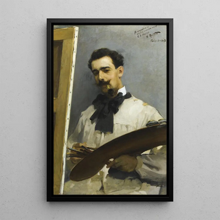 Portret malarza - Aurelio Arteta — oprawiony obraz na ścianie