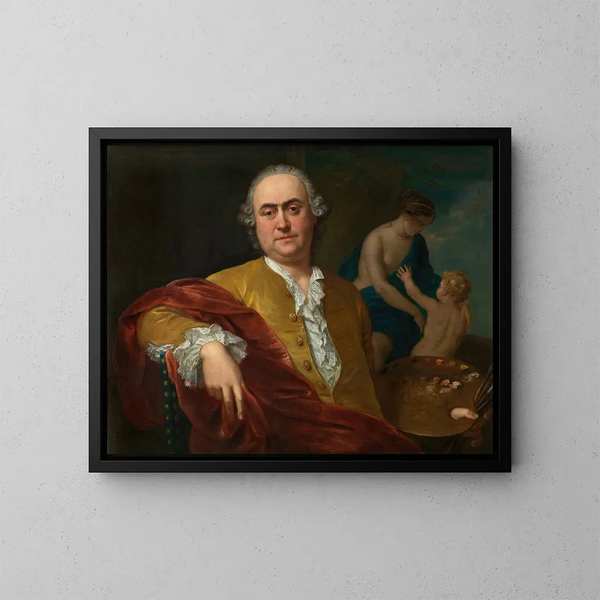 Autoportrait - Balthasar Beschey — oprawiony obraz na ścianie